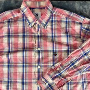 Southern Proper Pink and Blue Plaid Shirt